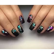 Nailfetti, kiráykék, pasztell kék fehér