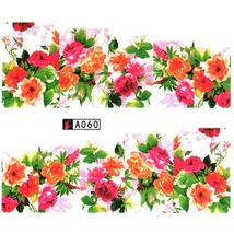 Akril hatású virágmintás műköröm matrica