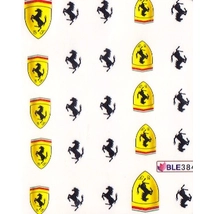Akril hatású körmösmatrica Ferrari lovakkal, forma1