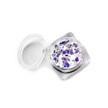 Króm, metál silver nailfetti