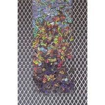 Nailfetti, ezüst színű hologramos lemezdísz