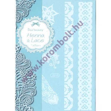 Fehér Henna tetováló matrica 15*21cm