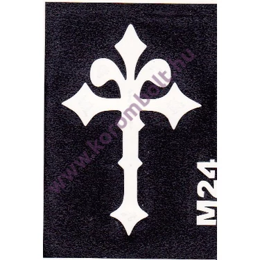 Csillámtetováló sablon, kereszt minta