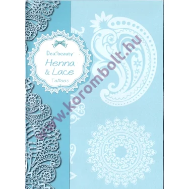 Fehér Henna tetováló matrica 15*21cm