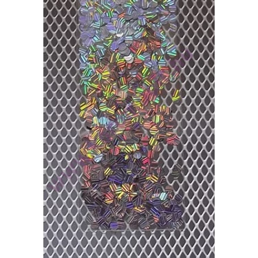 Nailfetti, ezüst színű hologramos lemezdísz