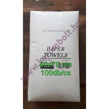 Erős papírtörölköző, 100db, 40x70, pedikűr törölköző nagy méretű